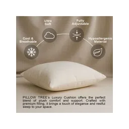 PILLOW TREE White Set of 5 Fibre Filled Cotton Lightweight Cushions image 5