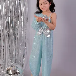 LIL DRAMA Razzle Dazzle Girls Self Design Basic Jumpsuit-image-21