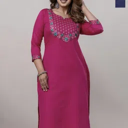 AUZAAI COLLECTION Women Ethnic Motifs Embroidered Thread Work Kurta-picture-25