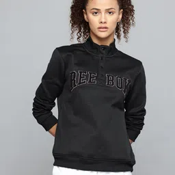 Reebok Applique Brand Logo Printed Mock Collar Sweatshirt-picture-39