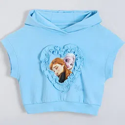Hopscotch Girls Printed Pure Cotton Hooded T-shirt-image-92