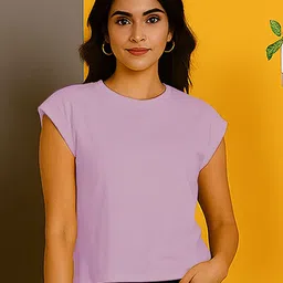 FBAR Cap Sleeves Round Neck Pure Cotton T-shirt-picture-37