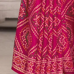 KALINI Pink Chiffon Printed Daily Wear Saree image 5