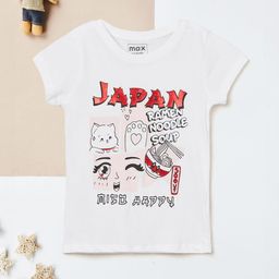 max Girls Typography Printed Round Neck Pure cotton T-shirt-picture-32