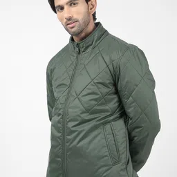 Numero Uno Men Mock Collar Solid Casual Quilted Jacket image 3