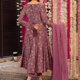 Aaghnya Women Viscose Rayon Kurta & Trousers With Dupatta image 3