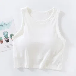 miss mosa by akanksha Alamode By Akanksha Women White Nicole Tank Tops with Inbuilt Bra-picture-40