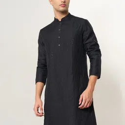 indus route by Pantaloons Men Thread Work Kurta-picture-28