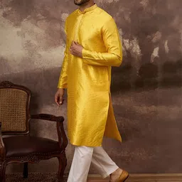 Anouk Men Solid Blended Kurtas image 2
