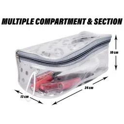 Aura Grey & White 3 Pieces Printed Makeup Organiser image 5