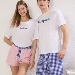 Trendyol Women Typography Printed Pure Cotton Night suit-image-25