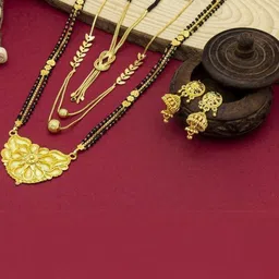 Ramdev Art Fashion Jwellery Brass Gold Plated Mangalsutra-picture-49