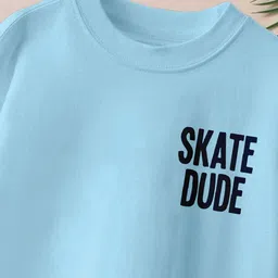 BAESD Boys Pack Of 2 Printed Drop-Shoulder Sleeves Oversized Pure Cotton T-shirts image 5