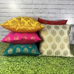 Pinkparot Artsilk 12x12 inch cushion cover set of 5 pcs-image-32
