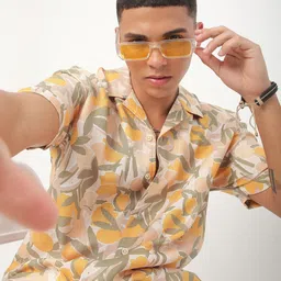 VASTRADO Men Classic Floral Opaque Printed Casual Shirt-image-59