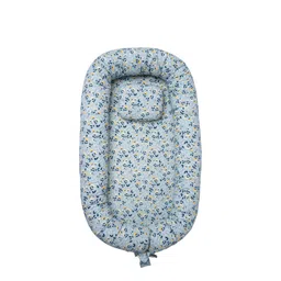TIDY SLEEP Kids Teal Green & Beige Printed Pure Cotton Baby Nest-picture-32