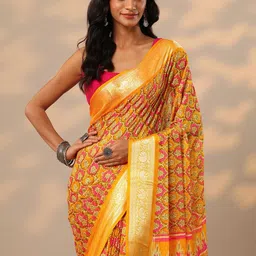 Libas Ethnic Motifs Printed Pure Georgette Saree-picture-27