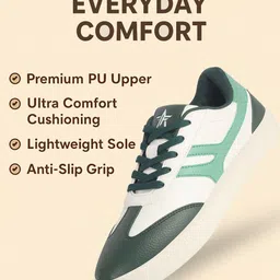 FAUSTO Men Colourblocked PU Sneakers image 3