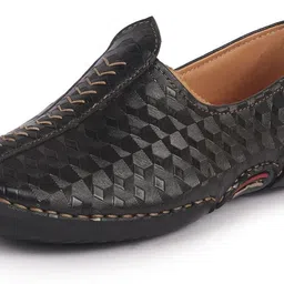 fausto Textured Print Ethnic Slip On Juttis for Wedding|Festive Slip-On|Sherwani Shoes Mojaris For Men image 2