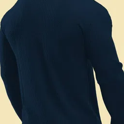 KAJARU Men Self Design Round Neck T-shirt image 3