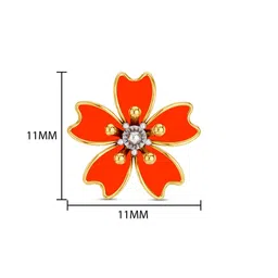 KISNA DIAMOND AND GOLD JEWELLERY Florise 18KT Gold Earring -2.93 g image 2