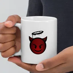 Mr UVD White & Black Graphic Printed Ceramic Glossy Mug - 350 ml-picture-30