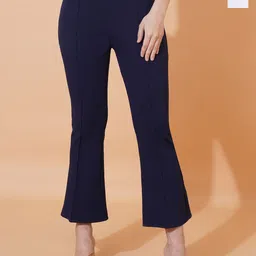 LECOWAR Women Comfort Mid-Rise Regular Fit Trousers-image-44