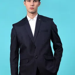 V-Mart Checked Notched Lapel Long Sleeves Single-Breasted Formal Blazer-picture-17