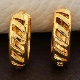 SHREE KRISHNA SHOPPING Unisex Gold-Plated Brass Earrings image 2