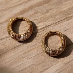 SHREE KRISHNA SHOPPING Unisex Gold-Plated Brass Earrings-picture-17