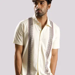 ONEWAY Relaxed Fit Multi Stripes Striped Spread Collar Cotton Casual Shirt-image-33