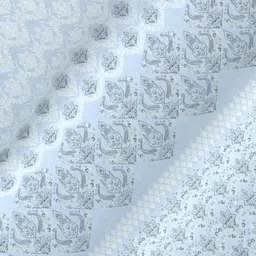 Pure Decor Glory Blue & Black Printed Cotton 180 TC King Bedsheet Set 2.54 x 2.74 m image 4