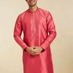 Diwas by Manyavar Geometric Embroidered Sequinned Mandarin Collar Straight Kurta image 5