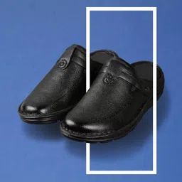 Mochi Men Textured Leather Mules Everyday Casual Shoes-picture-12