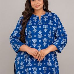 Fashion Zest Women Plus Size Ethnic Motifs Printed Kurti-picture-37