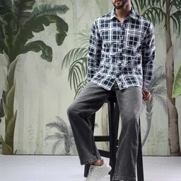 Kotty Men Tartan Checks Opaque Checked Casual Shirt image 4