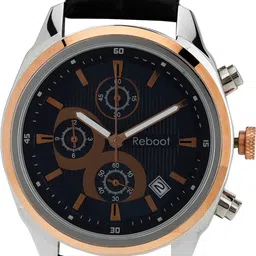 REBOOT Men Textured Straps Analogue Watch SH_RebootCH004NewBlackDIal-image-46