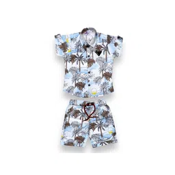 FLUEMART Boys Printed Shirt with Shorts image 3