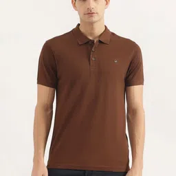United Colors of Benetton Men Solid Polo Collar Regular Fit Cotton T-shirt image 1