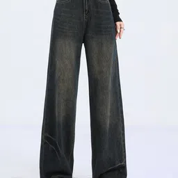 DressBerry Women Straight Fit High-Rise Light Fade Jeans-image-69
