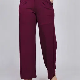 NUCOUTHS Women Super High-Rise Pleated Trousers-image-83