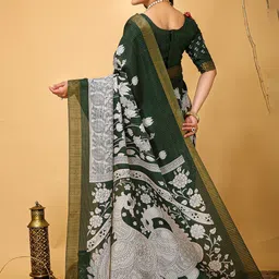 V3 FASHION STUDIO Ethnic Motifs Zari Art Silk Banarasi Saree image 3