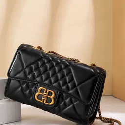 Diva Dale Women Solid Quilted Structured Sling Bag-image-22