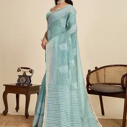 all about you Ethnic Motifs Printed Zari Woven Design Saree image 3