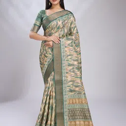 KALINI Abstract Printed Saree With Blouse Piece-picture-38
