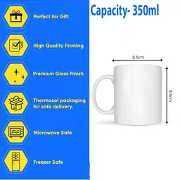 Mr UVD White & Red Akatsuki Printed Ceramic Mug 350ml image 3