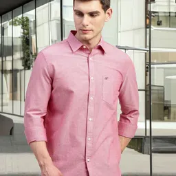 British Club Men Classic Fit Spread Collar Solid Cotton Casual Shirt-picture-39