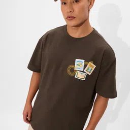 The Souled Store Men Graphic Printed Round Neck Cotton Oversized T-shirt-picture-26