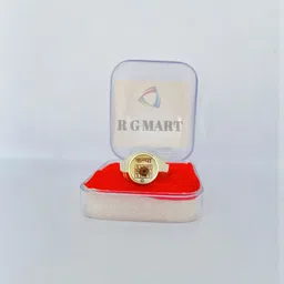 R G MART Unisex Brass-Plated Asthadhatu Kanya Rudraksha Finger Ring image 2