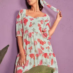 KALINI Women Floral Printed Fit & Flare Dress-picture-20